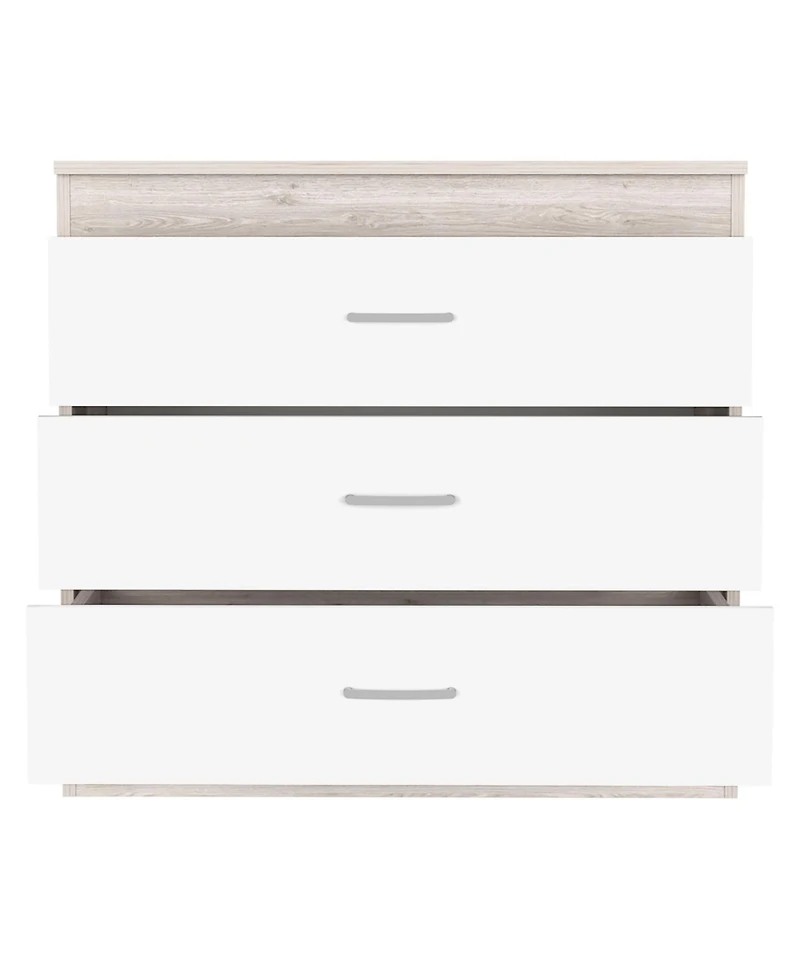 Wooden Three Drawer Dresser for Bedroom and Closet Storage