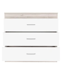 Wooden Three Drawer Dresser for Bedroom and Closet Storage