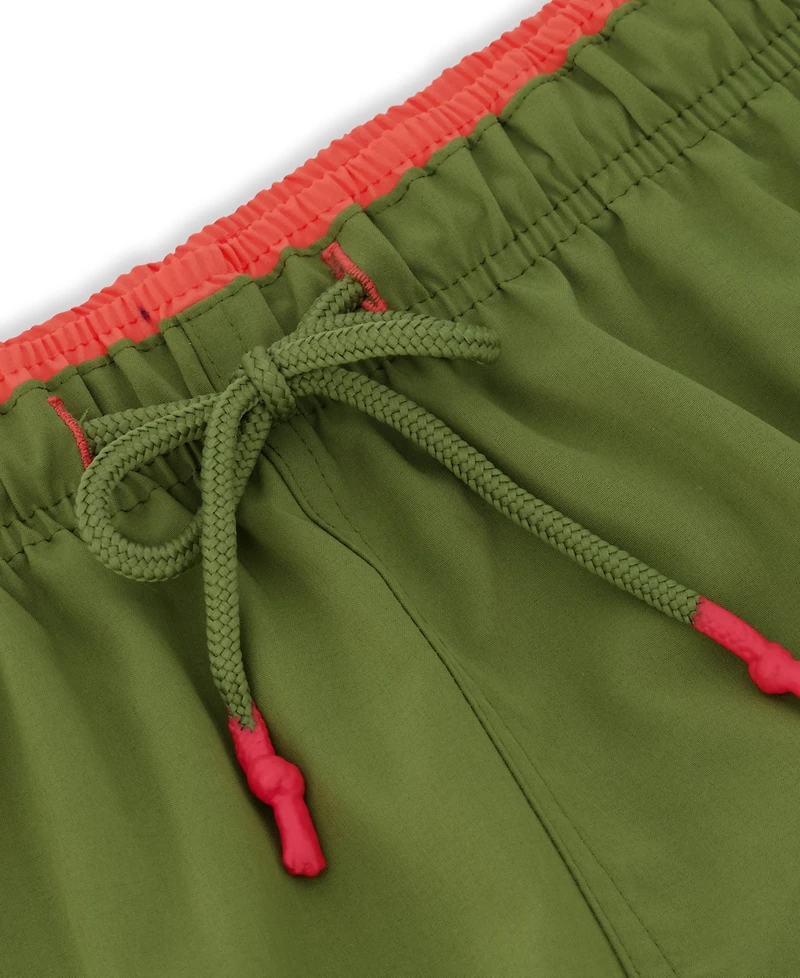 Sunset x Vine Men's Solid Woven Swim Trunks