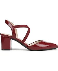 LifeStride Women's April Block Heel Ankle Strap Slingback Pumps