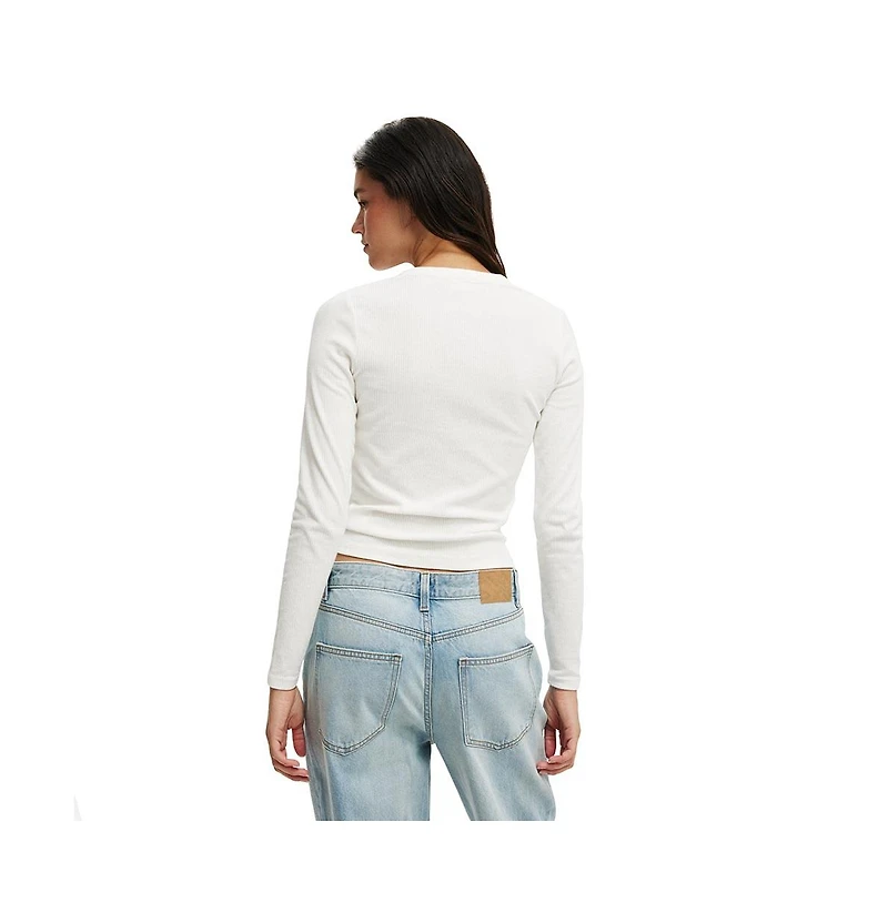 Cotton On Women's Ryan Henley Long Sleeve