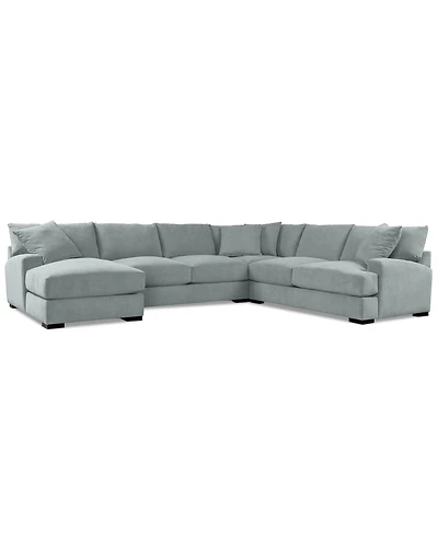 Rhyder 4-Pc. Fabric Chaise Sectional with Apartment Sofa, Exclusively at Macy's