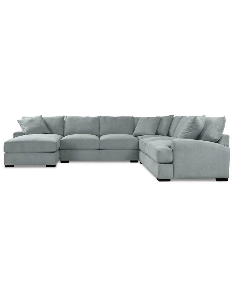 Rhyder 4-Pc. Fabric Chaise Sectional with Apartment Sofa, Exclusively at Macy's