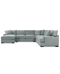 Rhyder 4-Pc. Fabric Chaise Sectional with Apartment Sofa, Exclusively at Macy's