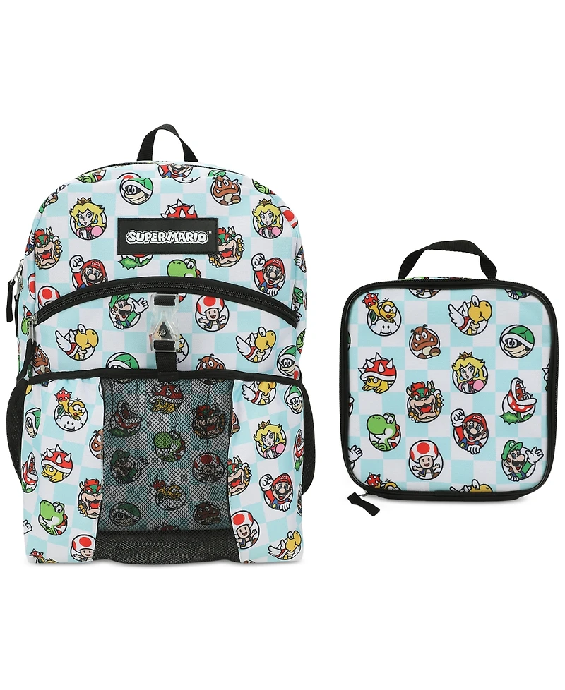Super Mario Toddler & Little Kids Backpack & Lunch Bag Set