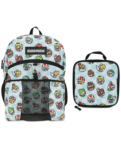 Super Mario Toddler & Little Kids Backpack & Lunch Bag Set