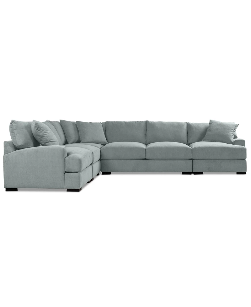 Rhyder 143" 5-Pc. Fabric L Sectional, Exclusively at Macy's