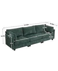 Streamdale 111.42x32.28" 3-Seater Chenille Sofa - Comfy, Cloud-Soft