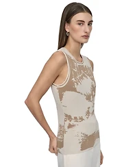 Dkny Petite Printed Sleeveless Knit Top