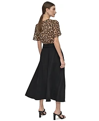 Dkny Petite Tie-Waist Midi Skirt