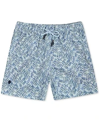 Sunset x Vine Men's Textured Woven Swim Trunks