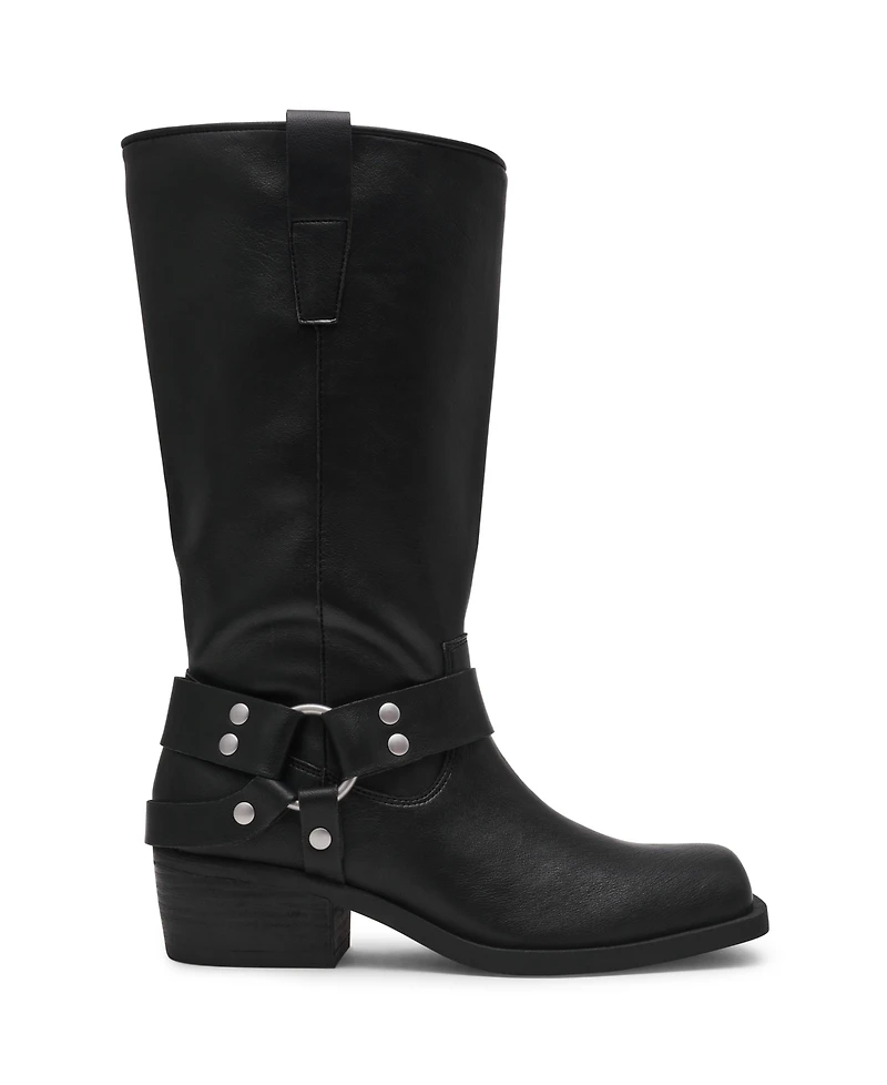 Dv Dolce Vita Women's Tanzy Wide Calf Tall Harness Moto Boots
