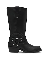 Dv Dolce Vita Women's Tanzy Wide Calf Tall Harness Moto Boots