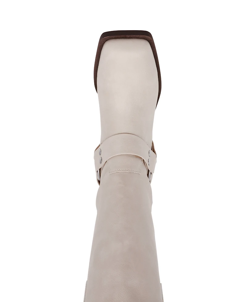 Dv Dolce Vita Women's Tanzy Wide Calf Tall Harness Moto Engineer Boots