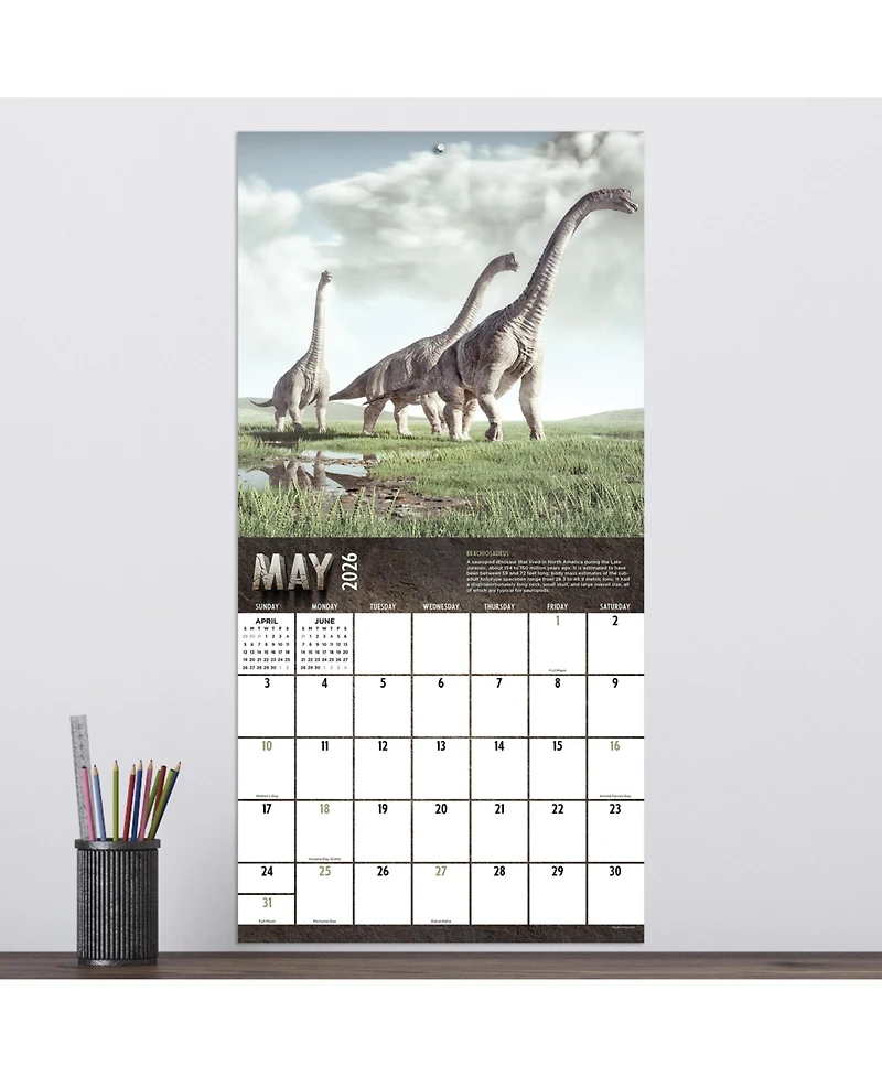 2026 Dinosaurs Wall Calendar