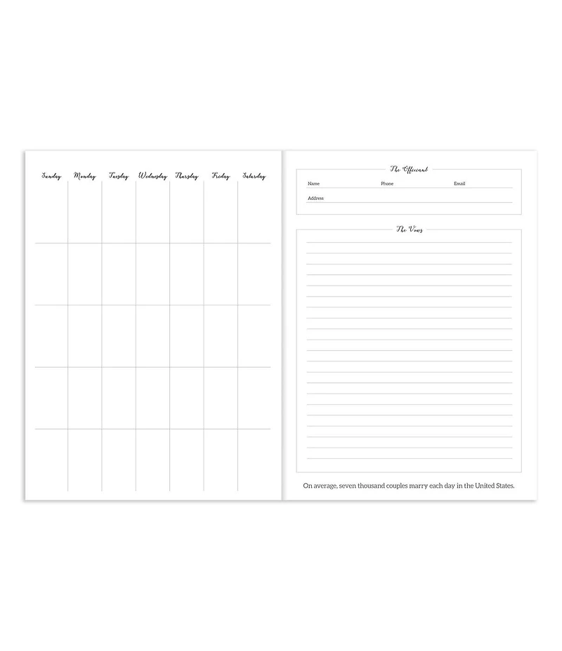 Woah! Undated 7.5"x10.25" Monthly Wedding Planner