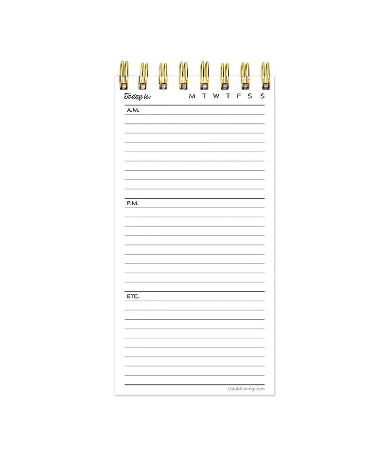 Blue Boho Stripe Undated Daily Agenda Notepad Planner