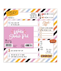 Super Stripe Weekly Square Schedule Pad
