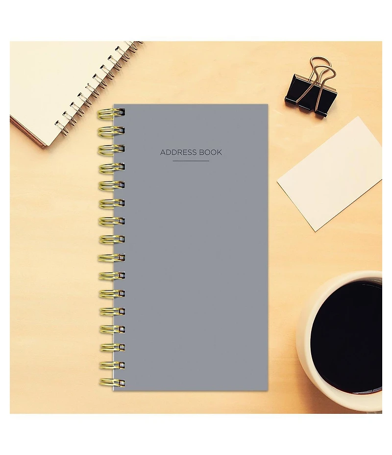 Gray Spiral Address Book