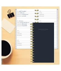 Black Spiral Password Book