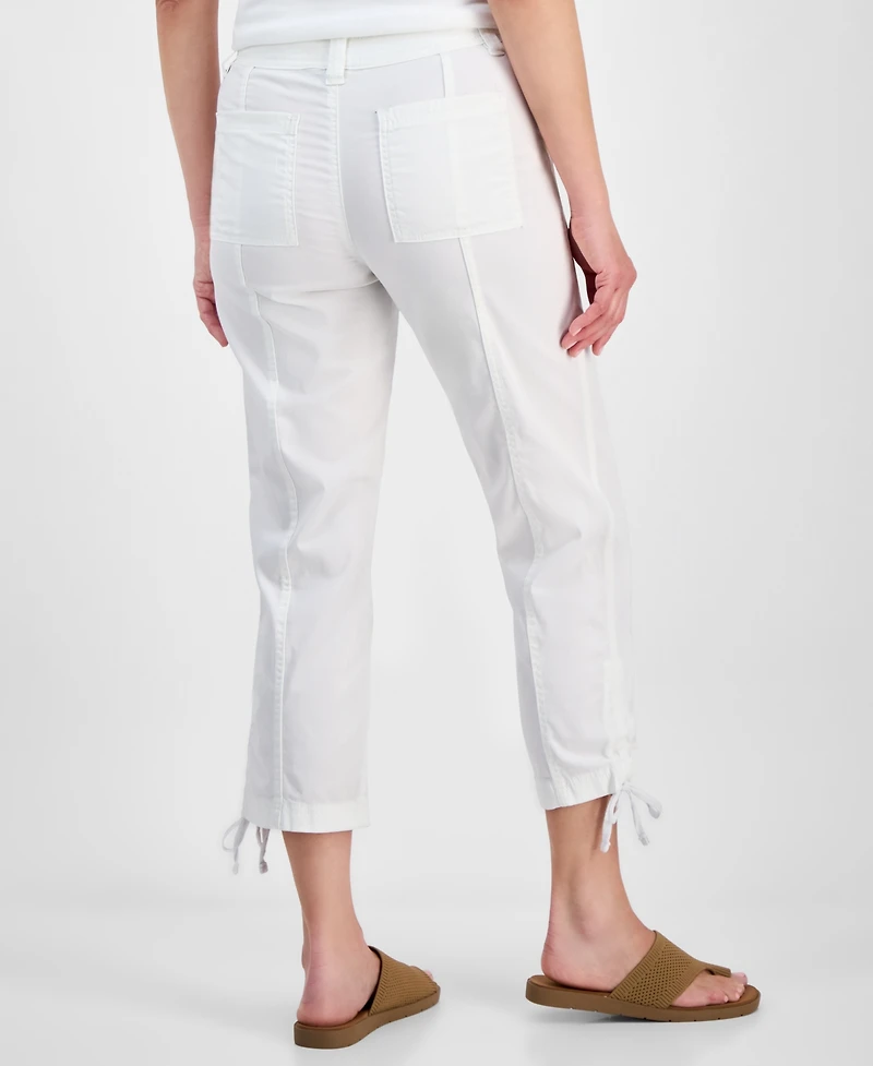 Style & Co Women's Mid Rise Tie-Hem Ankle Pants, Exclusively at Macy's