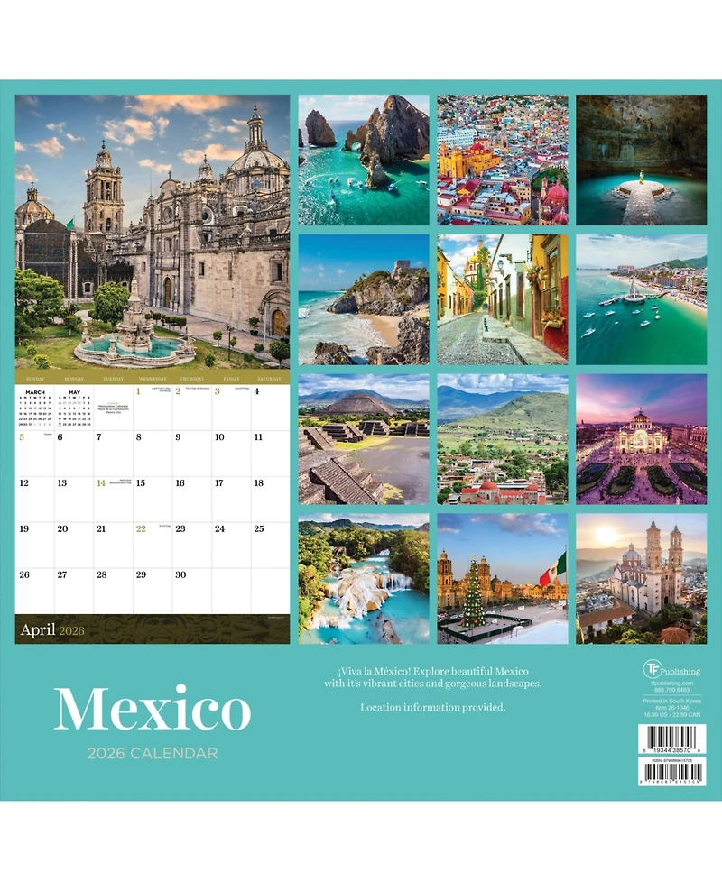 2026 Mexico Wall Calendar