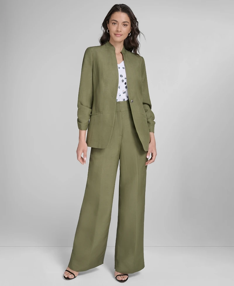 Calvin Klein Women's Stand-Collar 3/4-Sleeve Blazer