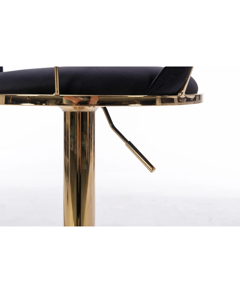 Streamdale Furniture Adjustable Swivel Bar Stools with Chrome Base (Set of 2)