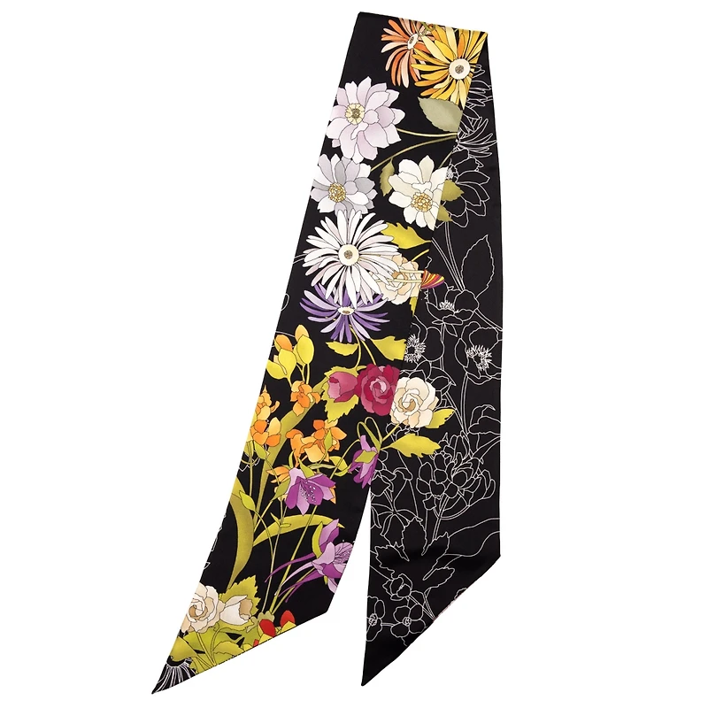 Vanessa - Skinny Silk Scarf for Women