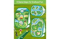 Titqwop 4-in-1 Sticky Golf Games Set for Kids & Adults – Golf Putting Mat, Chipping Net, Cornhole Board & Retractable Club | Indoor/Outdoor Pra
