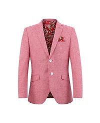 Elie Balleh Boys Pink Slim Fit Clasic Melange Jacket