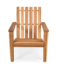 Gymax 4PCS Outdoor Wooden Adirondack Chair Patio Lounge Chair w/ Armrest