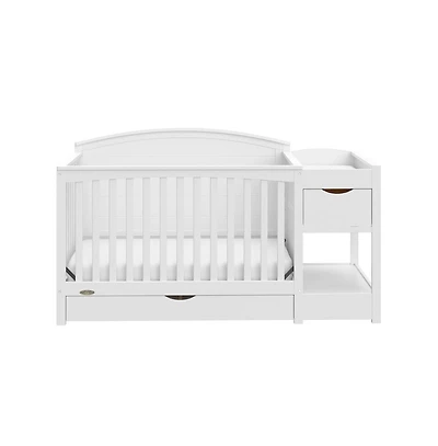 Graco Bellwood 5-in-1 Convertible Crib & Changer with Drawer (White)