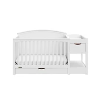 Graco Bellwood 5-in-1 Convertible Crib & Changer with Drawer (White)