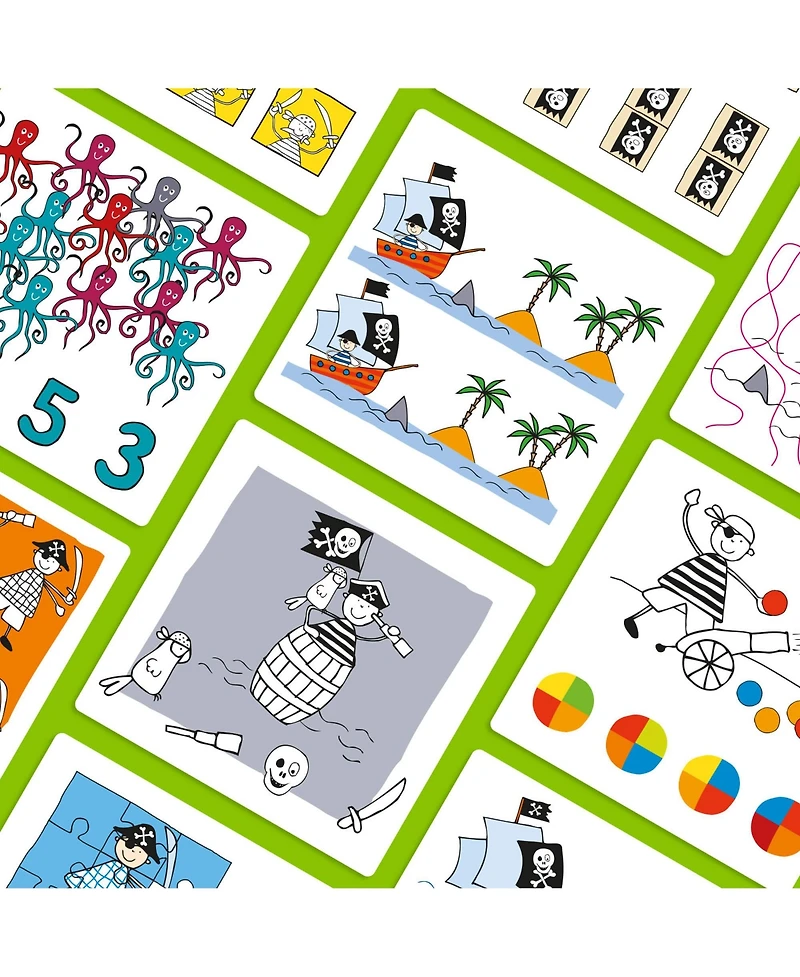 Haba Logic Case Extension Set: Pirates for Ages 5+ Travel Games, Flash Cards for Kids, Brain Teaser Puzzles & Cool Card Games for Kids