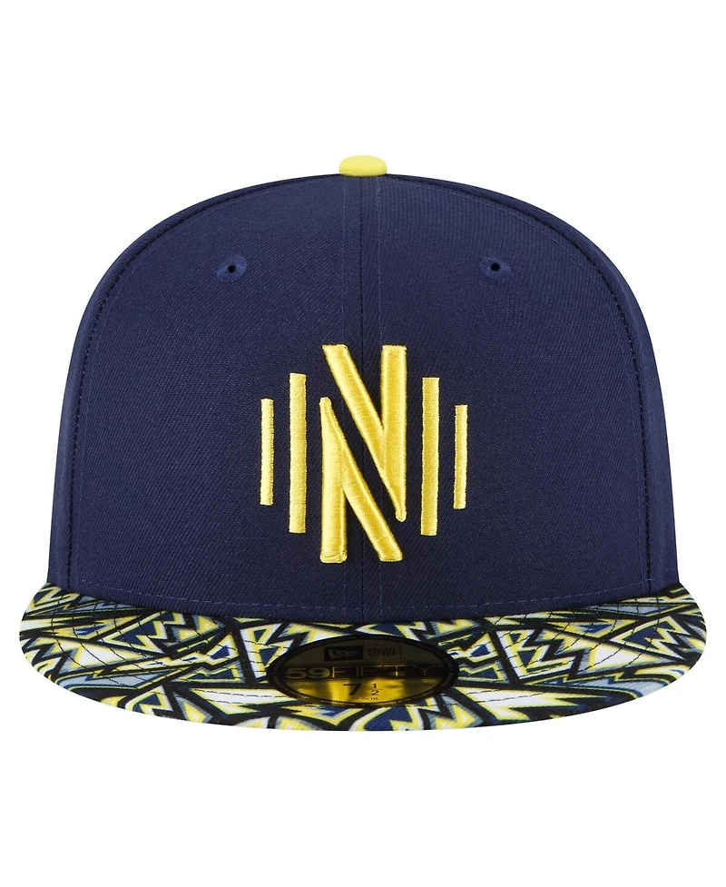 New Era Men's Navy Nashville Sc Element Tech Pack 59FIFTY Fitted Hat