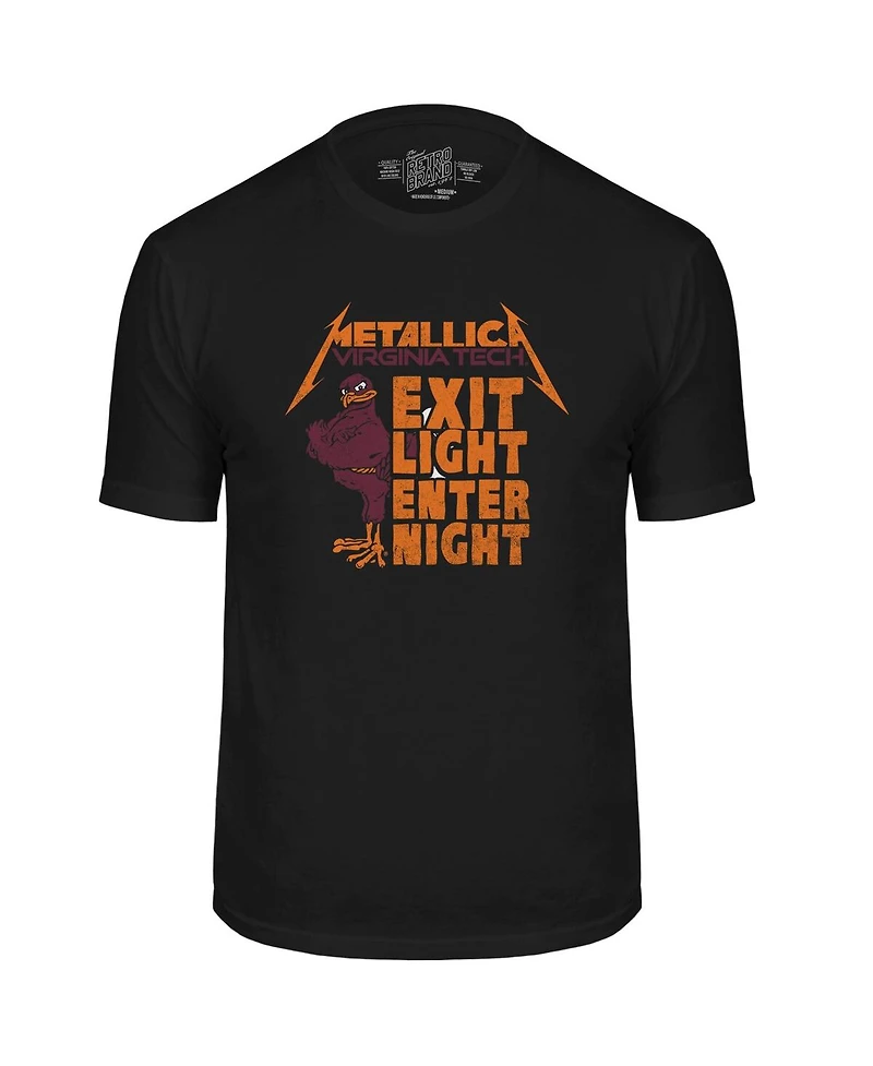 Original Retro Brand Men's Black Virginia Tech Hokies Metallica T-Shirt