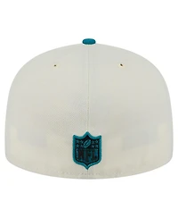 New Era Men's White/Teal Jacksonville Jaguars Main 59FIFTY Fitted Hat