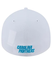 New Era Men's White Carolina Panthers Main 39THIRTY Flex Hat
