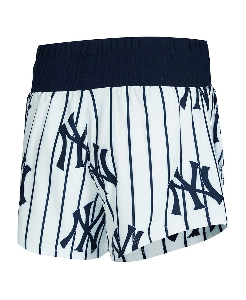 Concepts Sport Women's 2-Piece White New York Yankees Pinstripe Record Tank and Shorts Set