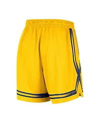 Nike Women's Gold Golden State Warriors Courtside Fly Crossover Performance Shorts