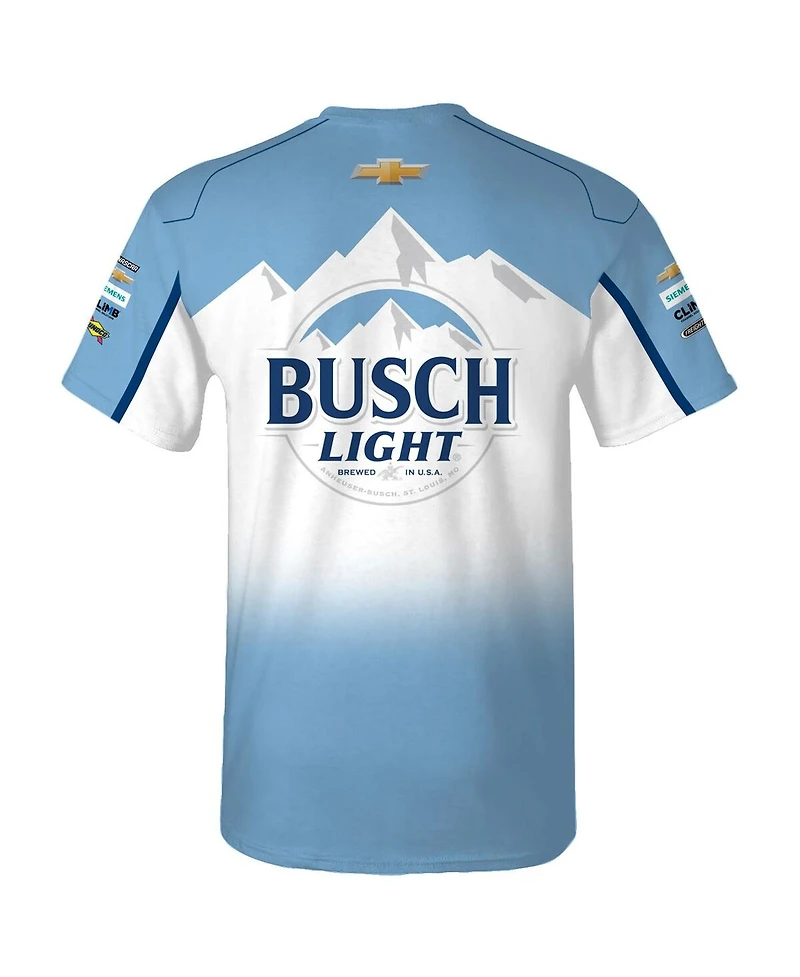 Trackhouse Racing Team Collection Men's Light Blue Ross Chastain Busch Uniform T-Shirt