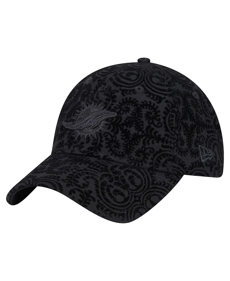 New Era Women's Black Miami Dolphins Flair 9TWENTY Adjustable Hat