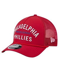 New Era Men's Red Philadelphia Phillies Minimalist 9FORTY A-Frame Adjustable Hat