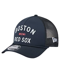 New Era Men's Navy Boston Red Sox Minimalist 9FORTY A-Frame Adjustable Hat