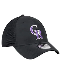 New Era Men's Black Colorado Rockies Subtle Camo 39THIRTY Flex Hat