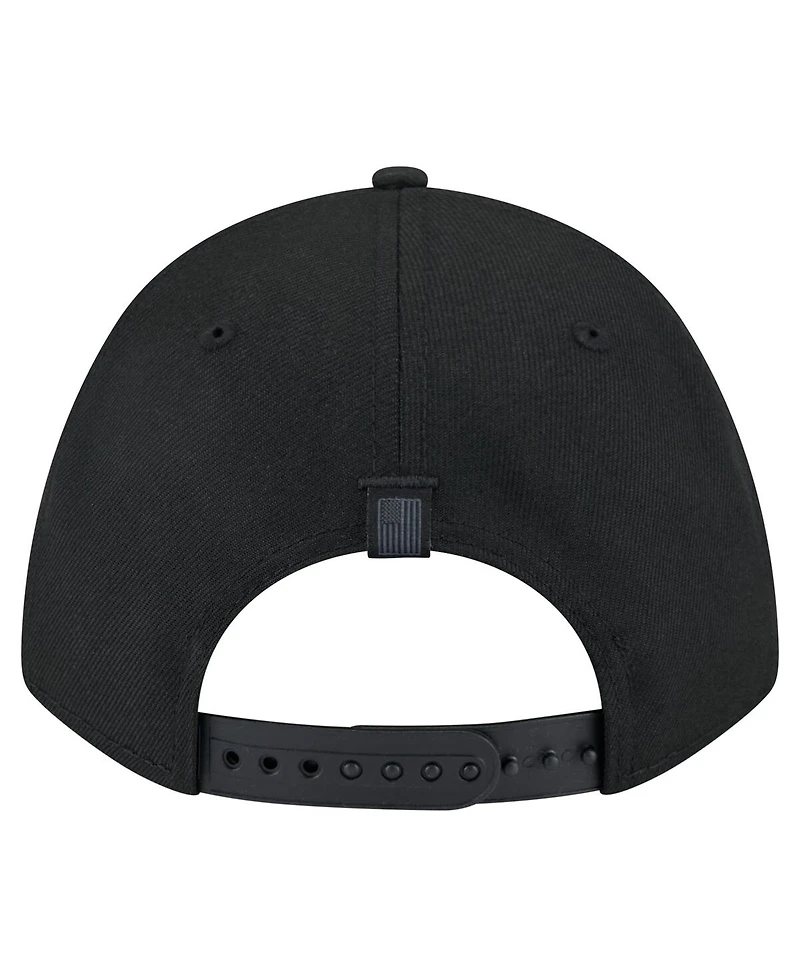New Era Men's Black Buffalo Sabres Game Day Stealth Flag 9FORTY A-Frame Adjustable Hat