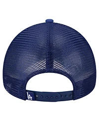 New Era Men's White/Royal Los Angeles Dodgers Trucker A-Frame 9FORTY Adjustable Hat