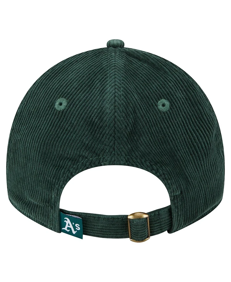 New Era Women's Green Athletics Corduroy 9TWENTY Adjustable Hat