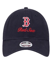 New Era Women's Navy Boston Red Sox Preppy Team 9TWENTY Adjustable Hat